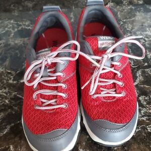 Rhythm Red and Gray Athletic Shoes